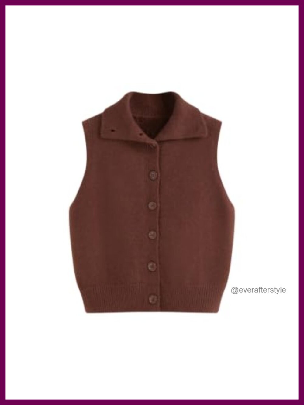 Womens Cropped Two-Way Button Down Sweater Vest Sleeveless V-Neck Cardigan